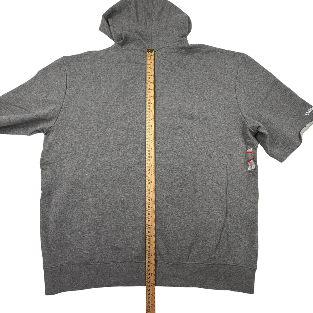 Mitchell & Ness Hampton Pirates Short Sleeve Hoodie Mens 2XL Grey Pullover HBCU - Picture 5 of 7